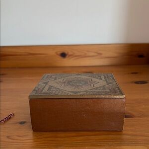 Decorative Brown and Gold Box